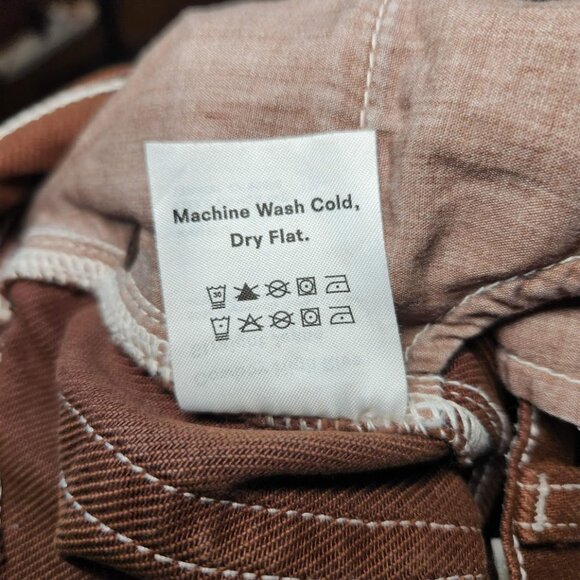 REFORMATION Cowboy High Rise Straight Jeans in Chocolate Brown - Picture 6 of 7